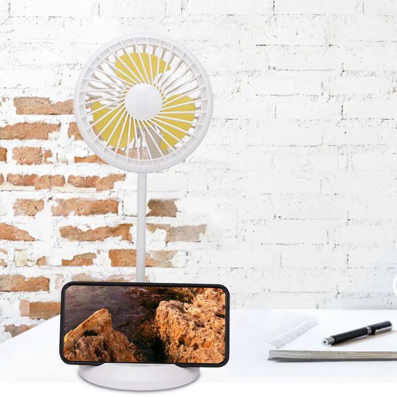1Pc Mini Desktop Fan with Rechargeable USB and Table Night