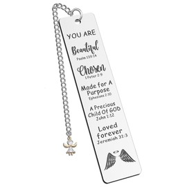 Christian Easter Gifts for Kids Inspirational Bookmark Gifts for Women Adults Religious Bible Verse Bookmark for Girls Daughter Book Lovers Graduation Birthday