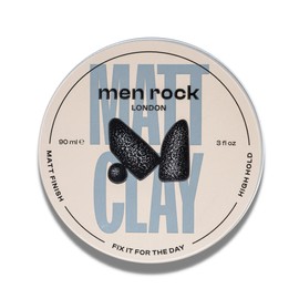 Men Rock Matt Clay Hair Styling Product with Matt Finish and High Hold, Wax Based Formula for Textured Hairstyles with No Shine; Strong Lasting Fixation, 90ml