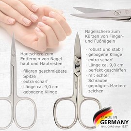DREI SCHWERTER - Maniküreset 'Roma' - Nageletui mit 8 Instrumenten: Nagelschere, Hautschere, Fuß/Finger-Nagelknipser, Nagelreiniger, Pinzette, Glasnagelfeile, Saphirnagelfeile - orange