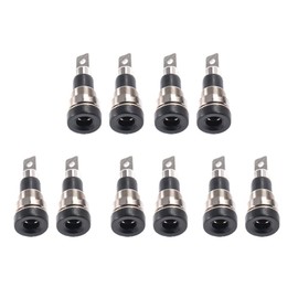 Banana Jack Socket 4mm Banana Jack Socket Panel Mount Banana Jack Adapter Connector Post Connector for Speaker Audio Equipment Black 10pcs