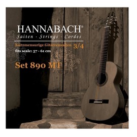 Hannabach Series 890 MT Classical Guitar Strings for 3/4 Children's Guitar Scale 57-61 cm - Set of 2 G Strings - 890MT 3/4