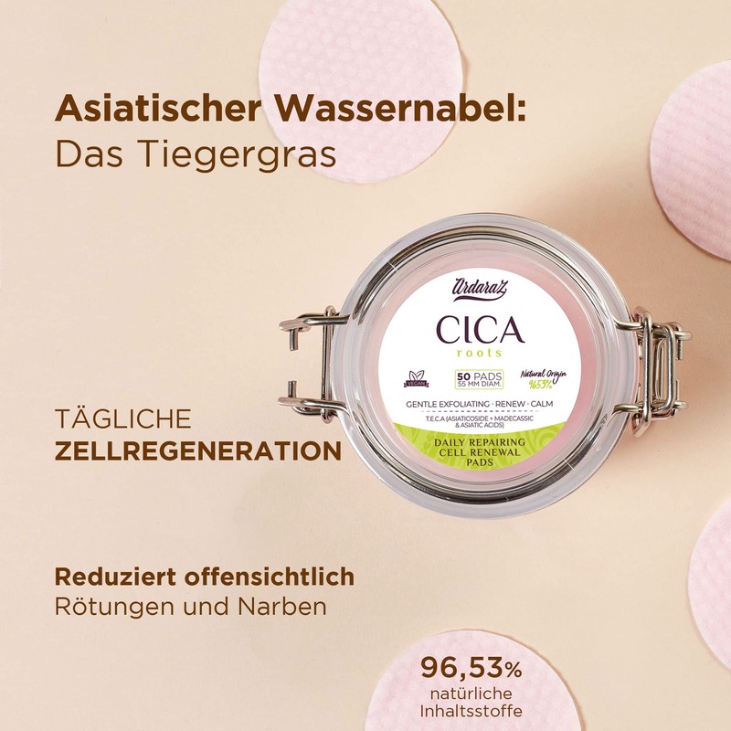 Ardaraz Cell renewal discs with Asiaticoside and Centella Asiatica. Mild