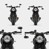 LKV Bar End Convex Mirrors Handlebar Anti-blue Rear View 360