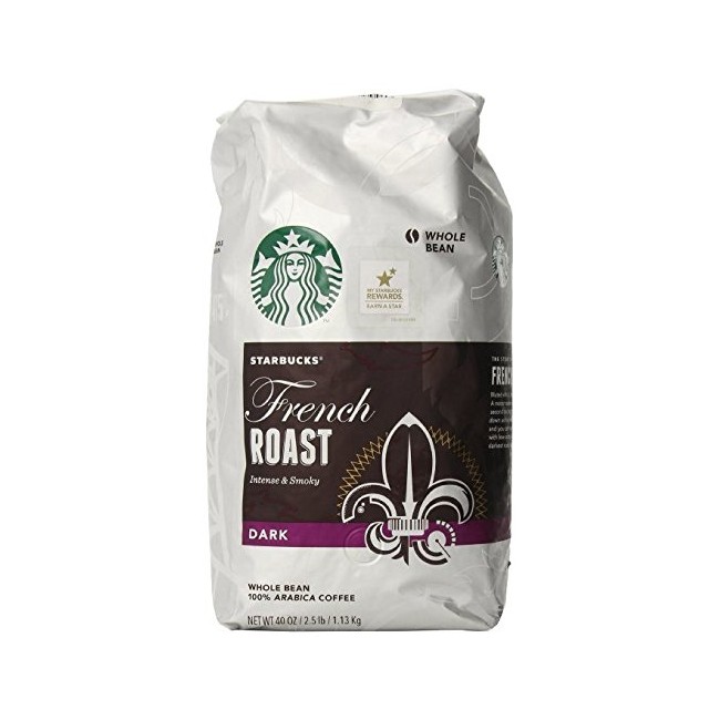 Starbucks Dark French Roast Coffee, Whole Bean, 12-Ounce ( Pack of 6 )