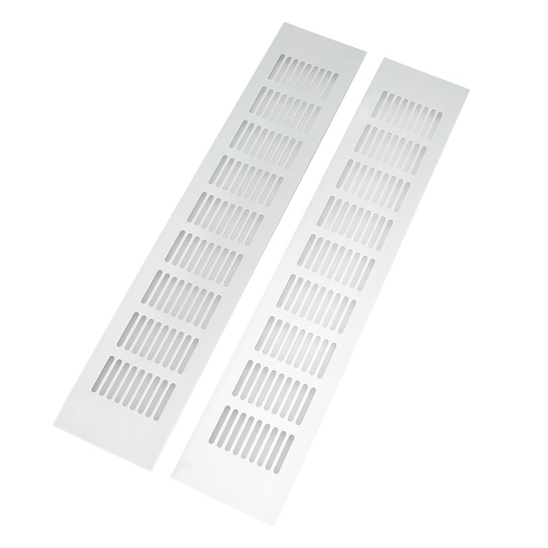 2 Pcs Air Vent Ventilation Grille Aluminium Alloy Rectangular Vent