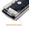 Business Card Box, Business Card Storage Box with 4 Divider