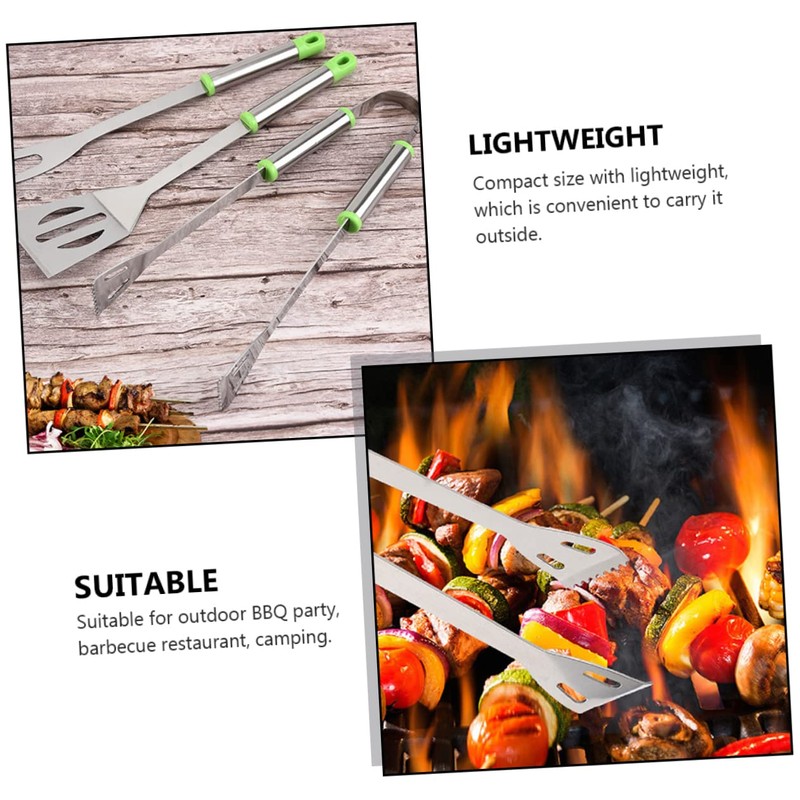 LABRIMP 1set Professional Grill Fork BBQ Tool Kit for Outdoor
