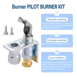 ActyGo Replacement Burner PILOT BURNER set Q314A4586 Q314A-CSC fits Dayton Sterling Beacon Morris Honeywell etc Heater include (Bracket+Screws）