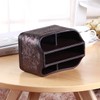 Arniche PU Leather Remote Control Organizer with 360° Spinning Design,Desk