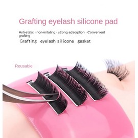 Pro Made Fans Eyelash Extensions Lash Holder Silicon Pad for Loose Pro Mades Lash Extension Strips Lash Fans Lash Holder Lash Stand Forehead Pad 9cms x 5.5cms (Pack of 2)