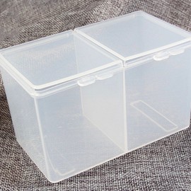 HAHNDY COM Two-compartment cotton pad case, 2 pieces