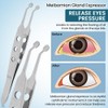Meibomian Gland Expressor, Stainless Steel Eyelid Massage Tweezer with Positioning