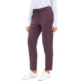G Gradual G Gradual Women's Pants with Deep Pockets 7/8 Stretch Sweatpants for Women Athletic, Golf, Lounge, Work (Wine Red, 3X-Large)