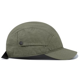 Croogo Curved Brim 5 Panel Hat Short Bill Caps Trucker Baseball Dad Hat Umpire Caps Wide Field of Visor Sun Hats,Green-WBDY1