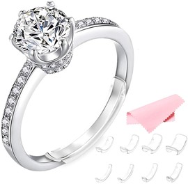 Ring Adjuster for Loose Rings - Ring Tightener for 1-10 mm Band Widths - Invisible Ring Sizer Guards - Fit Almost Any Size Rings - 8 Pack