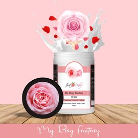 Just Peachy Face & Body Cream |Non Sticky, Quick Absorbing Body Butter | For All Skin Types | 100% Vegan 800gm (Rose, 800gm)