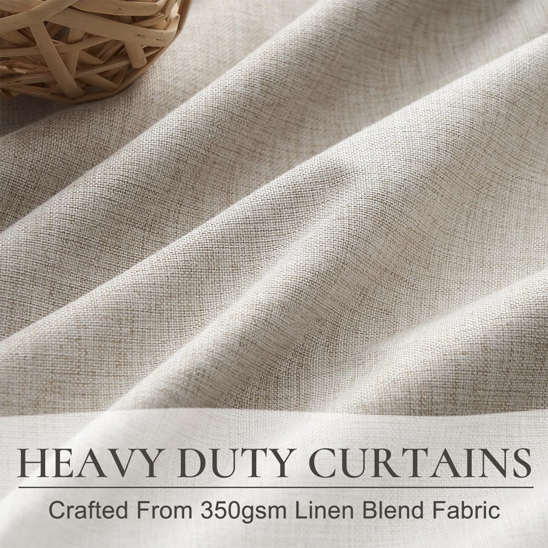 QJmydeco Black Out 96 Inch Long Boho Curtains 2 Panel
