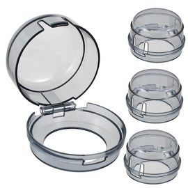 4pcs Switch Cover Proof Oven Door Knob Cover Lid Holds Gas Stove Knob Covers Child Oven Protector Child Proof Washing Machine Hob Cooker Safety Guard Kitchen Safety Guard Grey Vaguelly