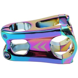 31.8x50MM Mountain Bike Handlebar Short Stem Riser Aluminum Alloy Bicycle Hollow Stem(Couleur éblouissante ) Couleur éblouissante