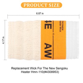 Kerosene Heater Wick AW4E Fits Sengoku Heater HMN-110 KeroHeat CTN-110 Heatmate HMN-110 Mega Heat MGN-110, American Wick #4E Replacement