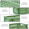 3 Pcs Plastic Folding Storage Crates, Collapsible Mini Storage Baskets,
