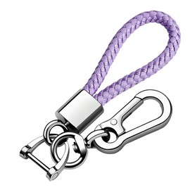 Tukellen - Llavero de piel para llavero de coche, regalo para hombre y mujer, duradero y cómodo, Púrpura, keychain