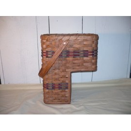 Amish Handmade Stair Step Basket (Small). This Handmade Basket Enhances Any Country Home Decor and Also Makes Carrying Items up and Down the Stairs Easier. You Will Love It! Measures: Top Opening 12" X 9" - 14.5" High - 7" From Bottom of Basket to Bottom of Step. Colors May Vary (Blue, Green, Burgundy, Red, Purple, Natural)