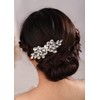BERYUAN Rhinestone Hair Comb with Crystal Bridal Side Piece for