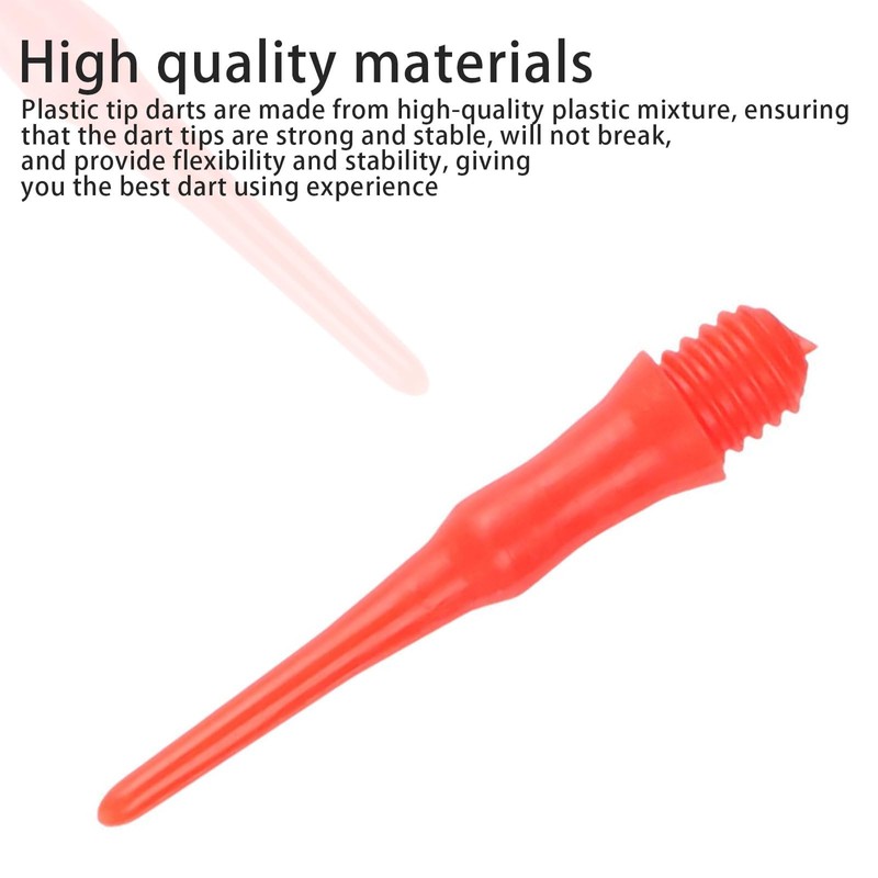 HERKINDNESS Soft Dart Tips, Pack of 200 Red Dart Tips,