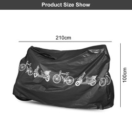 Bicycle Cover Waterproof, Bicycle Garage Outdoor Bike Cover, Bicycle Cover, Rain Cover Bicycle, Bicycle Garage Protective Cover, Bicycle Garage Universal Anti-Dust Rain UV Protection (Black)