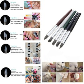 COMIART Clay Sculpture Tools Silicon Color Shapers Painting Brushes Size 6