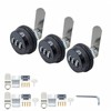 Fuyfa 3 Pack Combination cam Lock,Combi Cabinet Drawer Locks Security