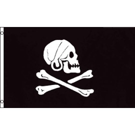 Trade Winds 3x5 Pirate Captain Avery Every Black Flag Super Poly Flag 3'x5' Super Polyester Fade Resistant Premium