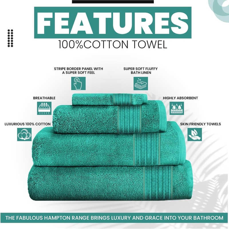 GC GAVENO CAVAILIA New Hampton Pack of 4 Bath Towel