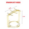ZHQZZPH 2 Pack 6-Hook Gold Metal Teacup Holder Stand for
