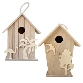 2 Large Design Your Own Bird House Art & Crafts Project for Kids and Adults (A)
