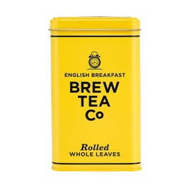 Brew Tea Co - English Breakfast Tea in Classic Tin - Strong & Malty - 25 Proper Tea Bags