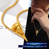 Gold Plated Raven Skull Edgy Necklace for Men Stainless Steel
