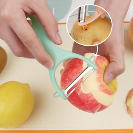 5-Piece Set of Sharp Stainless Steel Speed Peeler, Y-Shaped Tradi tional Potato peelers, Suitable for Peeling Various Fruits and Vegetables, Rotating peelers, and Food Cutting