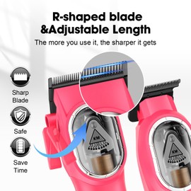 KEMEI Professional Hair Clippers Set for Men, Electric Clippers Kit and Trimmers Set, Cordless Haircut Clippers, Rechargeable Hair Cutting Tools with LED Display, Gifts for Men