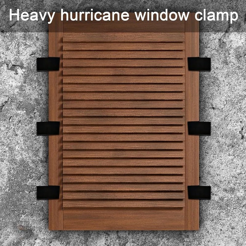 Byttlerom Hurricane Window Clips,Stainless Hurricane Board-Up Clips with Serrated Sections,Universal