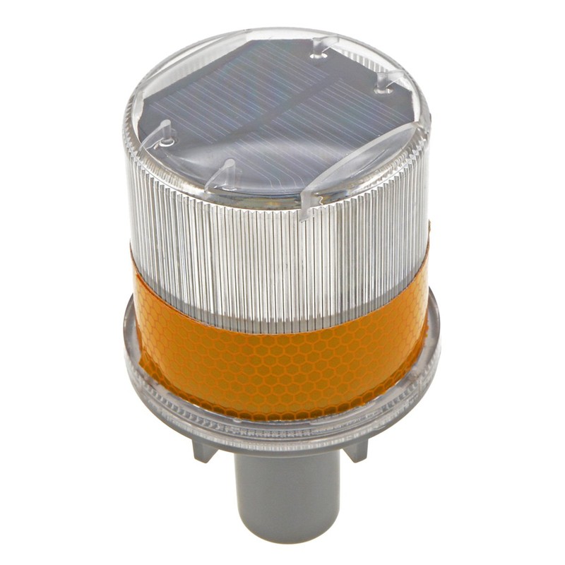 PENCK Solar LED Warning Light Waterproof Driveway Lights Flashing Barricade
