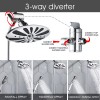 BRIGHT SHOWERS NEW Overhead Rain Showerhead and Handheld Shower Head