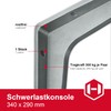 Gedotec Sparta Heavy Duty Aluminium Shelf Console | Depth: 340
