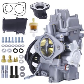 OXCANO YFM350 Carburetor and Intake Manifold Compatible with Yamaha Warrior 350 YFM350 X 1987-2004 ATV Quad Carb Hand Choke