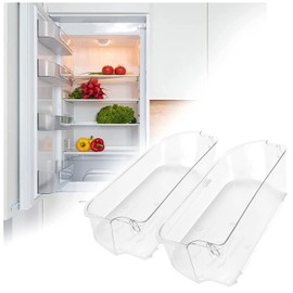 Kojem 2 X 240356402 Refrigerator Door Bin Shelf Compatible with Frigidaire Kenmore Refrigerator FGUS2642LF2 FGHS2631PF4A LFSS2612TF0 LFSS2612TE0 AP2549958 240430305 Replacement - 2Pcs Clear