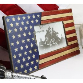 Ebros Gift Patriotic USA Star Spangled Banner American Flag 4"X6" Picture Photo Frame