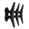 Wowser Nautical Black Cast Iron Boat Cleat Wall Hooks, 3.5