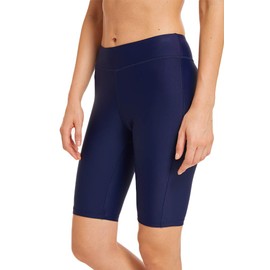 Micosuza Womens Long Swim Shorts Tankini Bottom Beachwear Rash Guard Boy Leg Boardshorts Sun Protection Navy